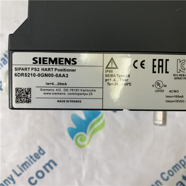 SIEMENS 6DR5210-0GN00-0AA3 SIPART PS2 Smart Electropneumatic Posicionador para actuadores neumáticos lineales y de convirtimiento de la parte;